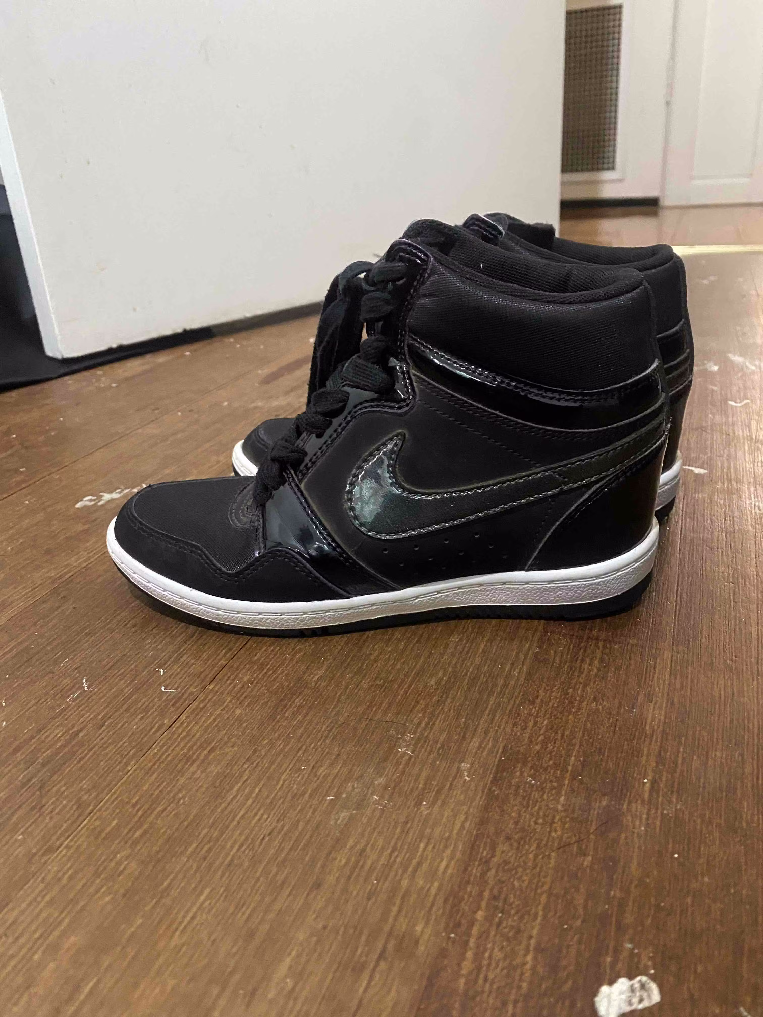 (Women) Nike Force Sky High 'Black Metallic Silver' 629746-012 (Women) Nike Force Sky High 'Black Metallic Silver' 629746-012